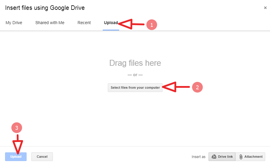 upload files