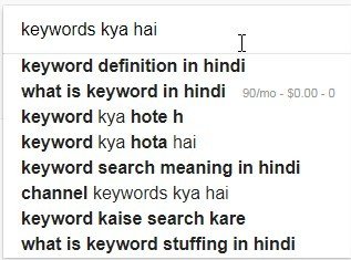what is keywords