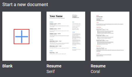 blank document