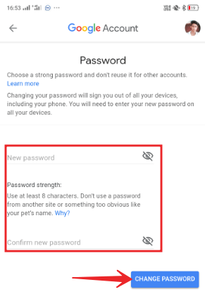 gmail password kaise change kare