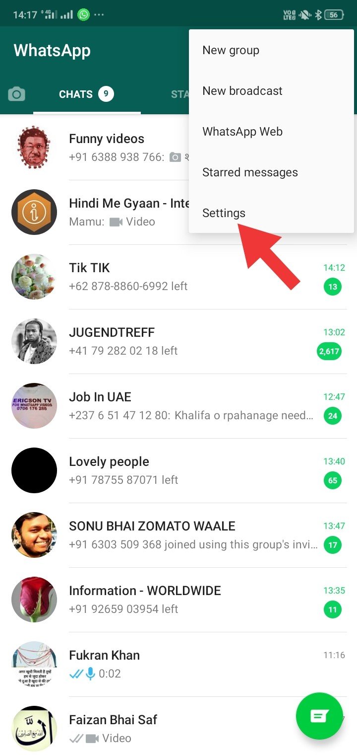 whatsapp ka number kaise badalte hain