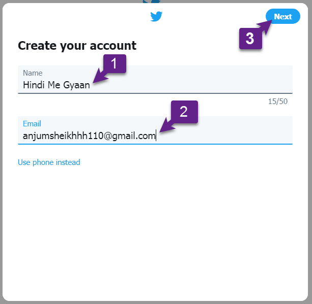 twitter account kaise banaye